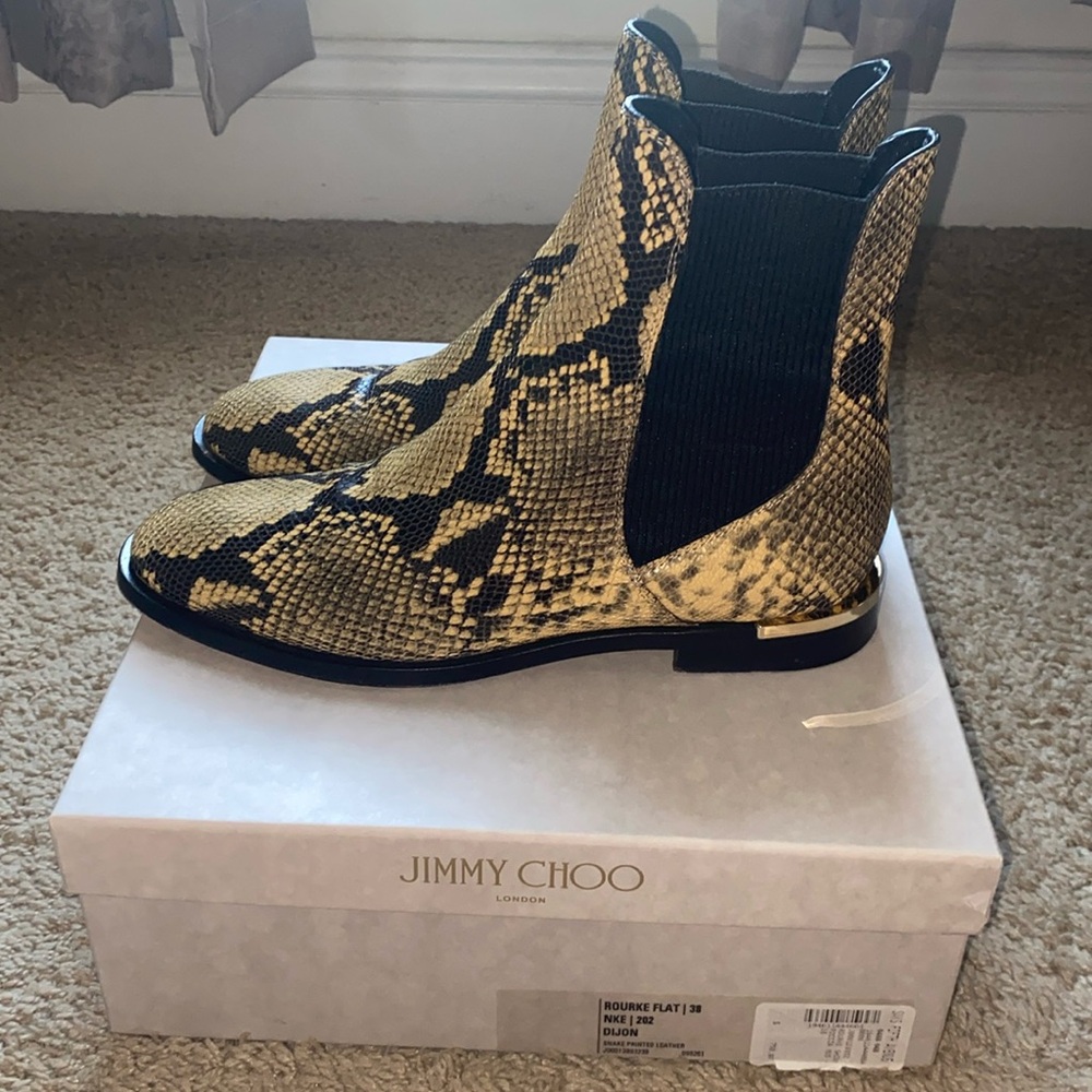 Jimmy Choo snake print boots